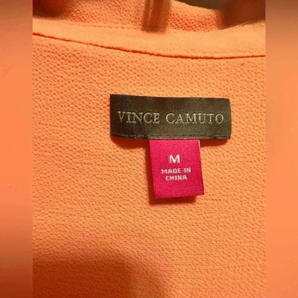 NWT VINCE CAMUTO Coral Tunic Button Front Hi Lo Hemline Blouse Shirt Dress Sz M - Picture 5 of 7